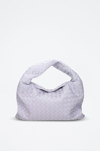 Sac porté épaule en cuir - Gris clair - Bottega Veneta
