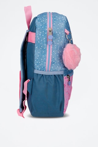Sac à dos - Blanc, bleu et rose
