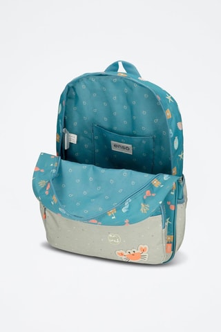 Sac à dos - Beige, gris et orange