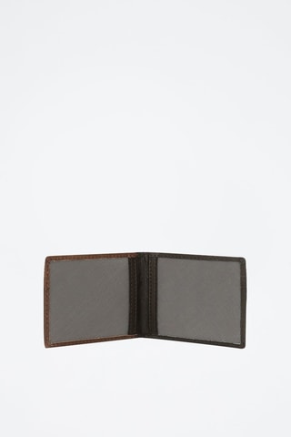 Porte-cartes en cuir Jim - Marron et noir