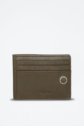 Porte-carte cuir Badge - Vert