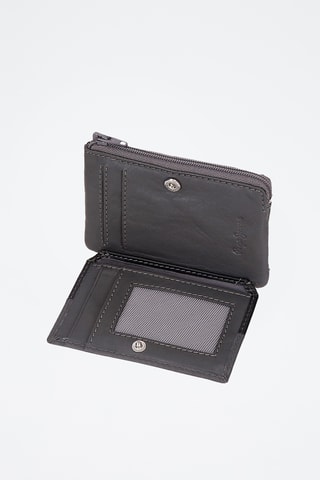 Portefeuille en cuir Ithaca - Anthracite