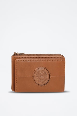 Portefeuille en cuir Cracker - Beige
