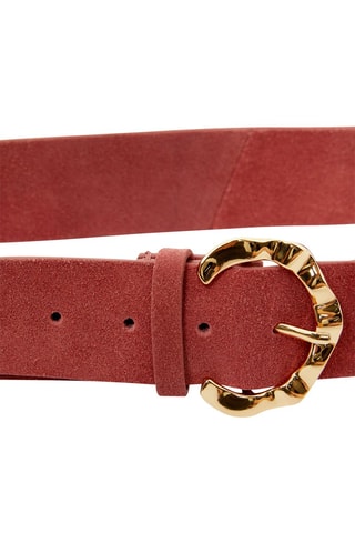 Ceinture en croûte de cuir Marina - Rose