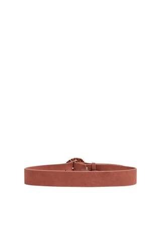 Ceinture en croûte de cuir - Rose