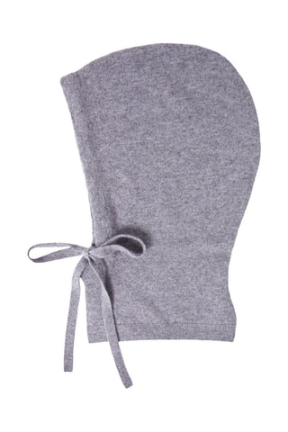 Cagoule en cachemire Louise - Gris clair chiné