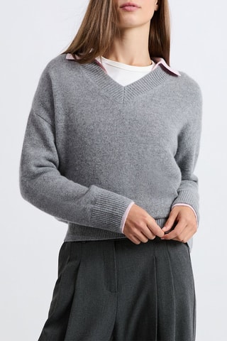 Pull en cachemire Louise - Gris chiné