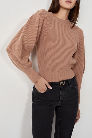 Pull en laine Lena - Taupe