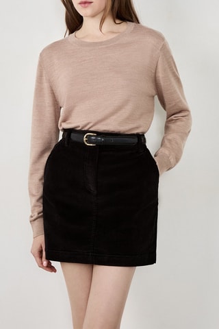 Pull en laine Laisa Rond - Taupe