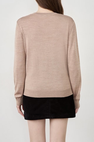 Pull en laine Laisa Rond - Taupe