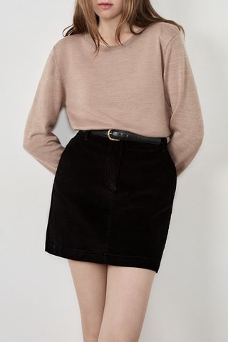 Pull en laine Laisa Rond - Taupe