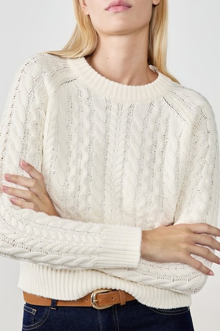 Pull en laine Lacyra - Ecru