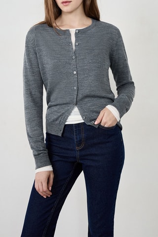 Gilet en laine Laisa - Gris chiné