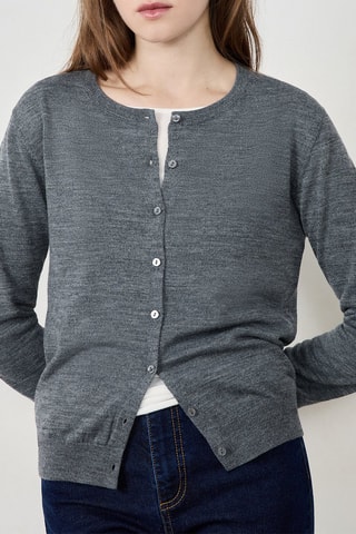 Gilet en laine Laisa - Gris chiné