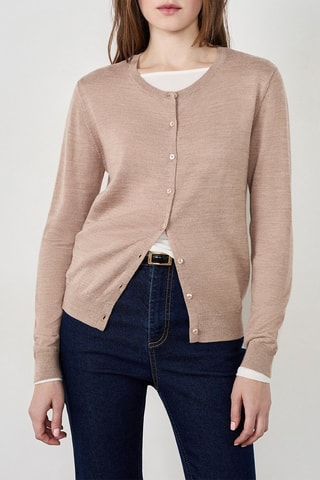 Gilet en laine Laisa - Taupe chiné