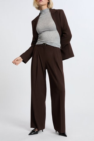 Pantalon taille haute Muse - Marron