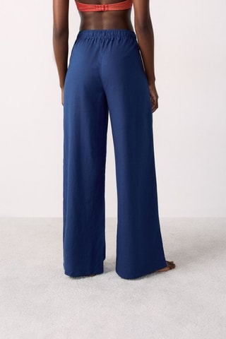 Pantalon de plage en lin Adria B SPE - Bleu marine