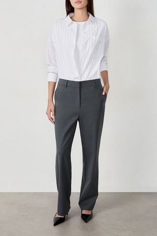 Pantalon taille haute Caroline - Gris