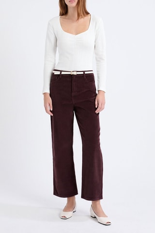 Pantalon en velours Velvet - Marron