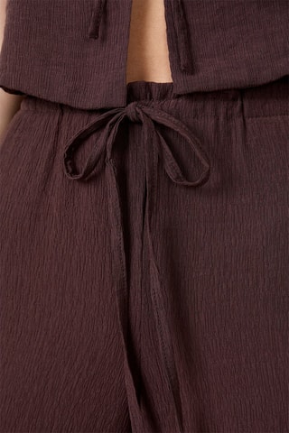 Pantalon taille haute Elon - Marron