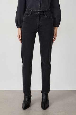 Jean taille haute Draight Gd - Noir