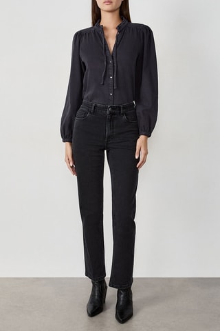 Jean taille haute Draight Gd - Noir