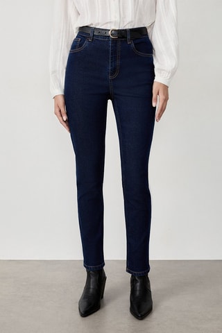 Jean taille haute Dlim - Bleu nuit