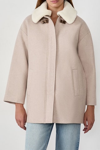 Manteau en laine Menel - Beige