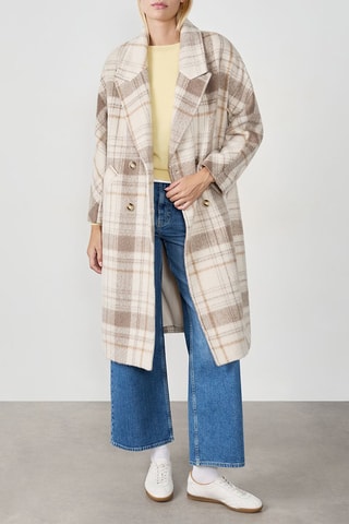 Manteau Merel CRX - Taupe et blanc