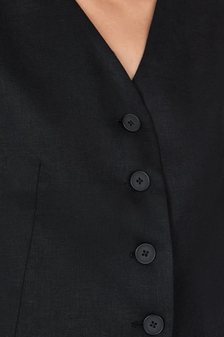 Veste sans manches en lin Timeless Summer - Noir