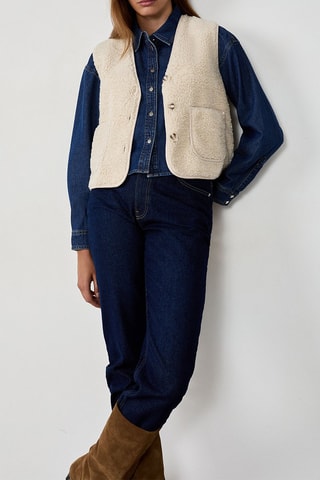Veste sans manches Jeanne - Beige clair