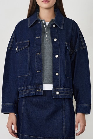 Veste en jean Clara - Bleu marine