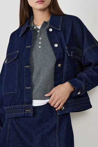 Veste en jean Clara - Bleu marine