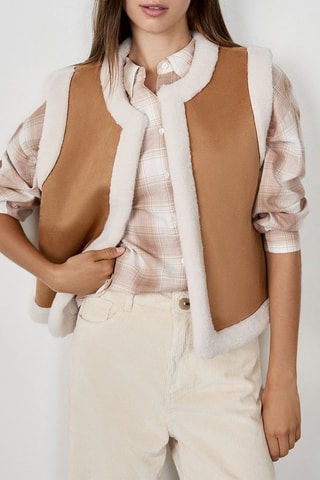 Veste sans manches Farah - Marron clair