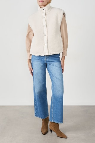 Veste sans manches réversible Flora Crx - Ecru