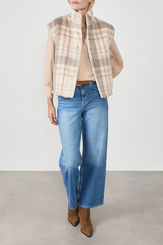 Veste sans manches réversible Flora Crx - Ecru