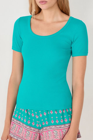 T-shirt de pyjama Bina - Turquoise