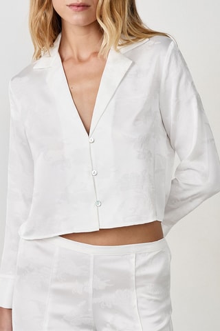 Chemise court de pyjama Nanda - Blanc