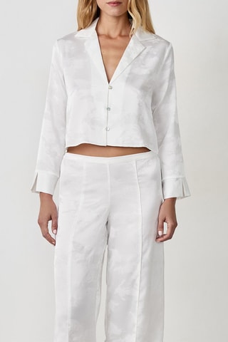 Chemise court de pyjama Nanda - Blanc