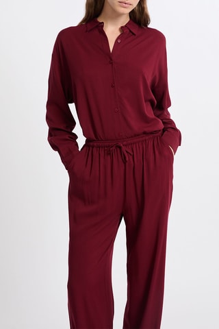Chemise de pyjama Floriana - Bordeaux