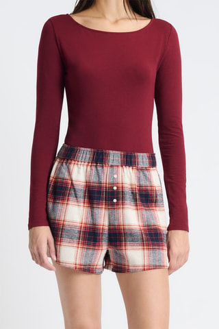 Short de pyjama Fadil - Ecru et bleu marine