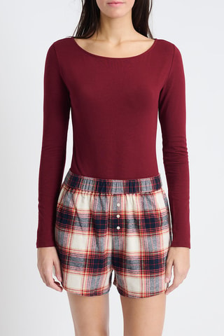 Short de pyjama Fadil - Ecru et bleu marine