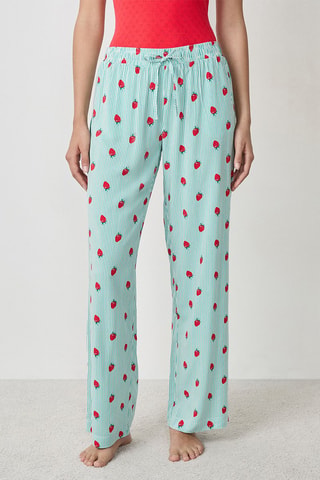 Pantalon de pyjama Caprese - Vert et blanc