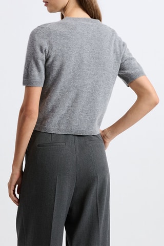 Top en cachemire Louise - Gris chiné
