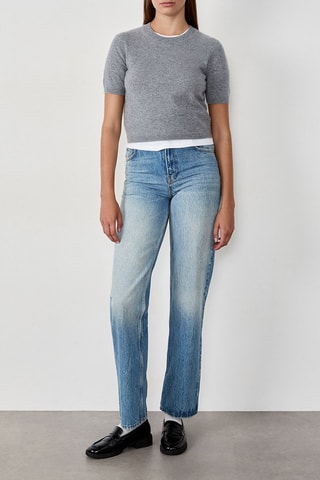 Top en cachemire Louise - Gris chiné
