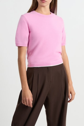 Top en cachemire Louise - Rose