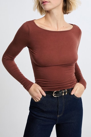 Top Jeanette - Marron