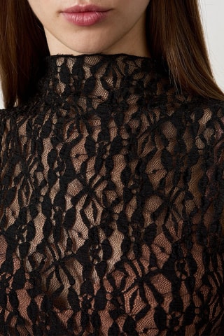 Top en dentelle Joy - Noir