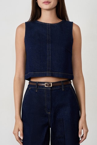 Top en jean Dity - Bleu
