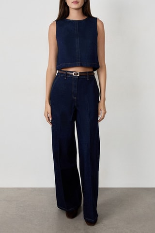 Top en jean Dity - Bleu